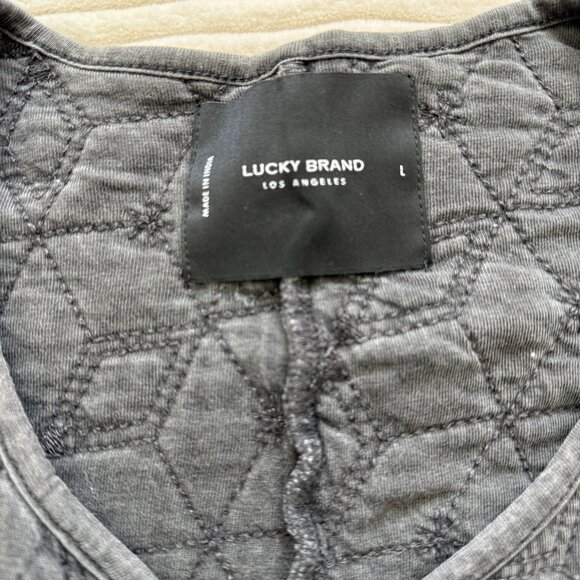 Lucky Brand Grey Bomber Jacket Large - Picture 3 of 4